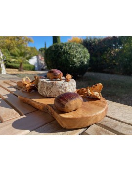 Saucisson Girolles Châtaignes, artisanal rond et déjà tranché